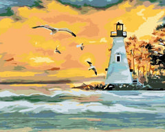 Diamond Painting - Leuchtturm und Möwen - SEOS Shop ®