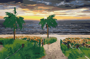 Diamantmalerei - Meeresstrand und Palmen - SEOS Shop ®