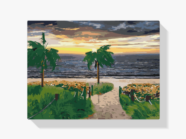 Diamantmalerei - Meeresstrand und Palmen - SEOS Shop ®