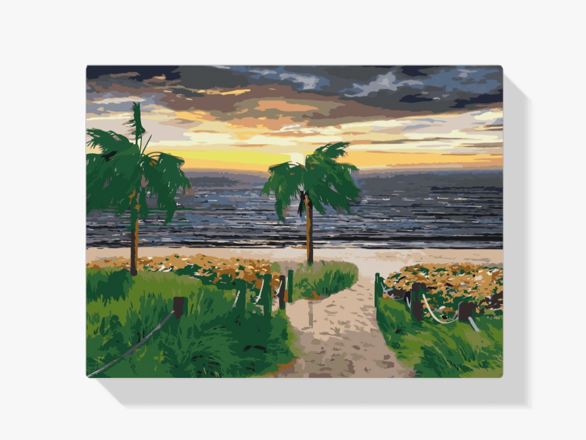 Diamantmalerei - Meeresstrand und Palmen - SEOS Shop ®