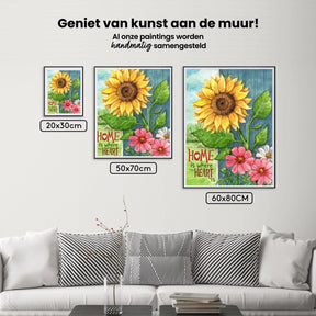 Diamantmalerei - Sonnenblumen-Heimherz - SEOS Shop ®