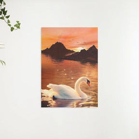 Diamantmalerei Schwan im roten Himmel - SEOS Shop ®