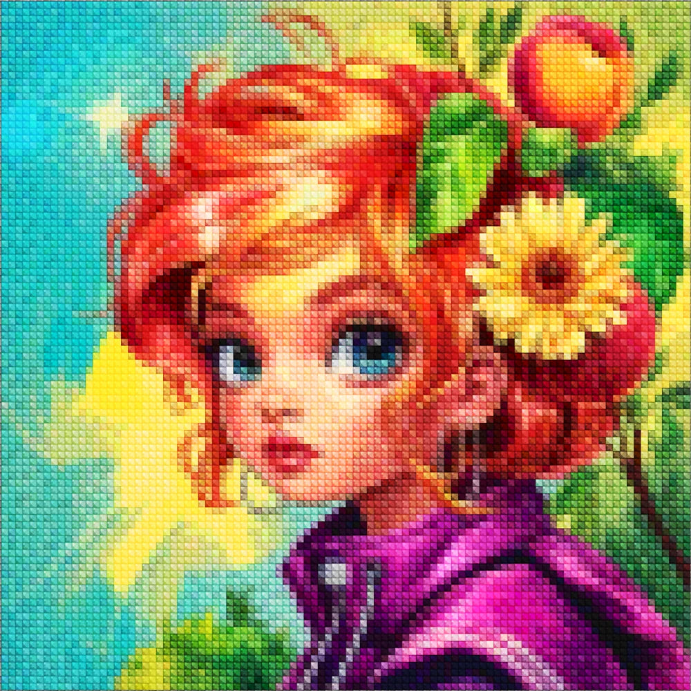 Mini-Diamantmalerei – Aprikosenmuse