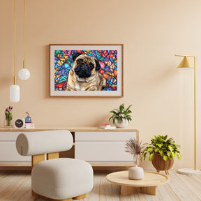 Diamantmalerei - Buntglas-Mops - SEOS Shop ®