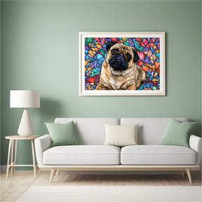 Diamantmalerei - Buntglas-Mops - SEOS Shop ®