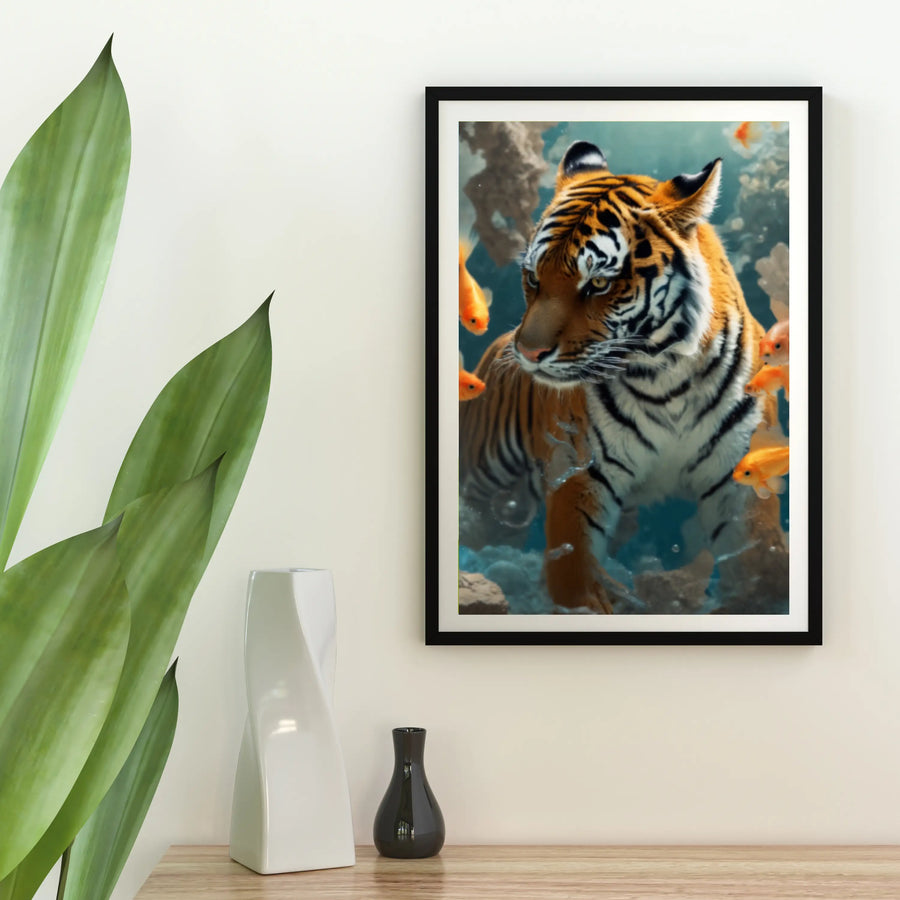 Diamantmalerei - Tiger und Goldfisch - SEOS Shop ®