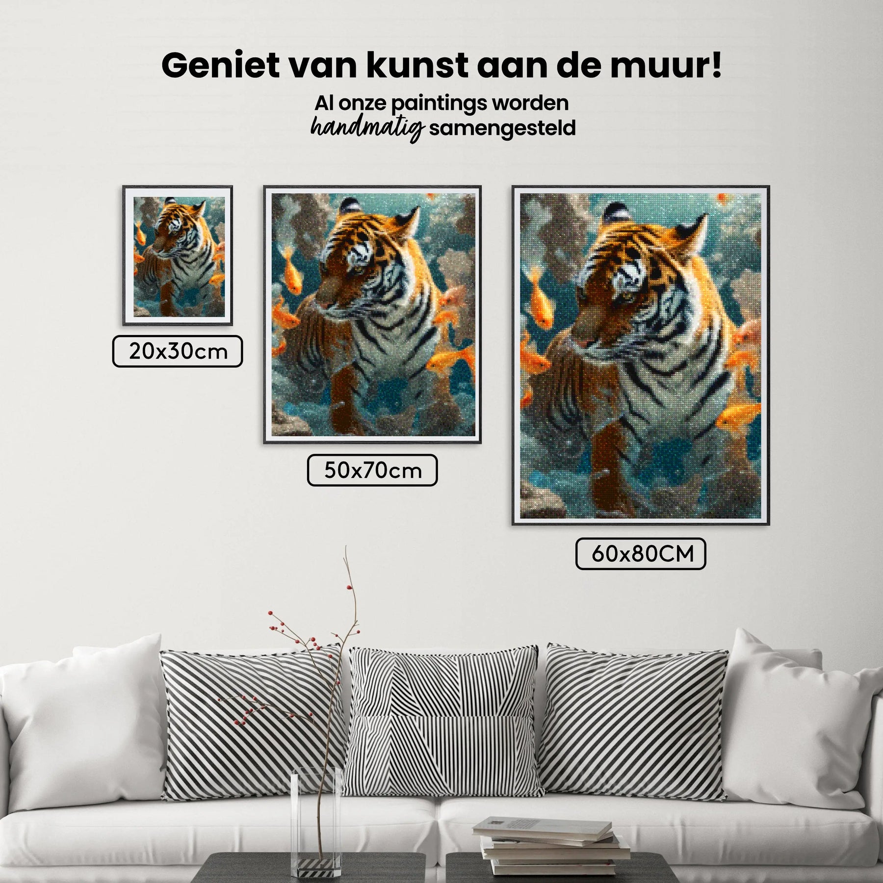Diamantmalerei - Tiger und Goldfisch - SEOS Shop ®