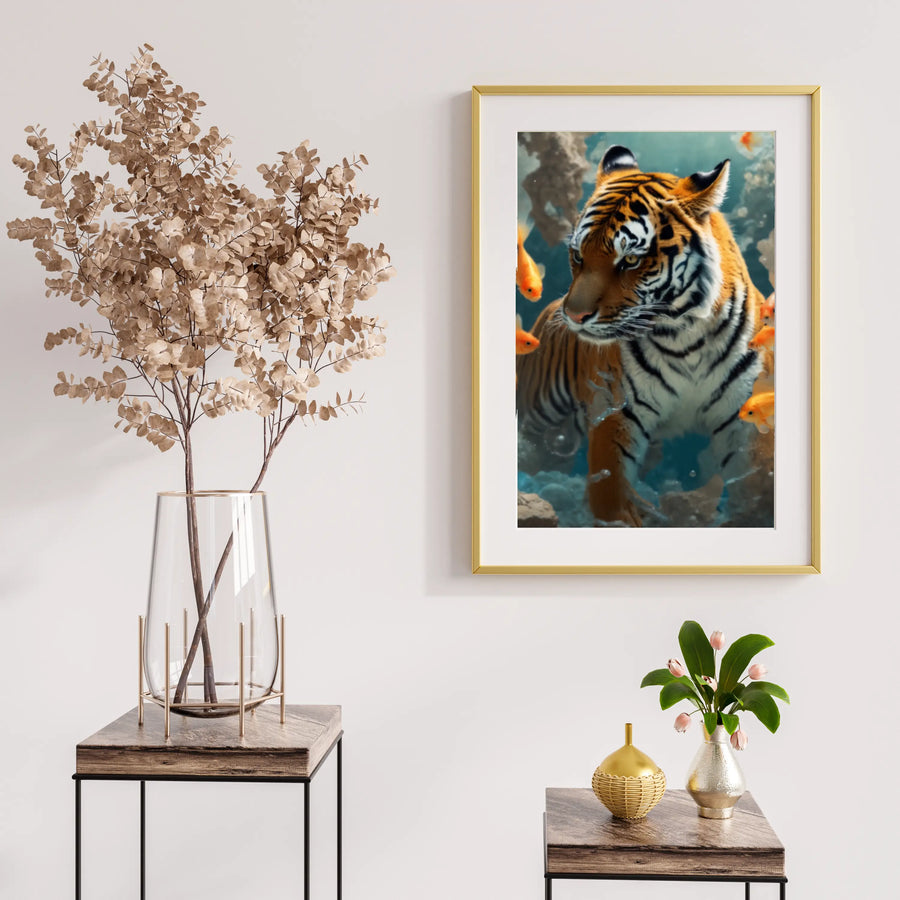 Diamantmalerei - Tiger und Goldfisch - SEOS Shop ®