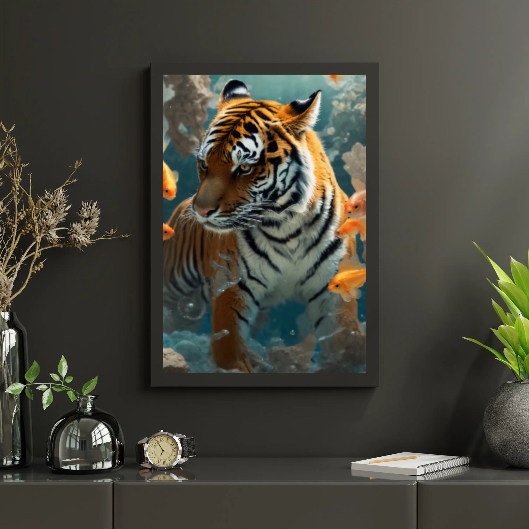 Diamantmalerei - Tiger und Goldfisch - SEOS Shop ®