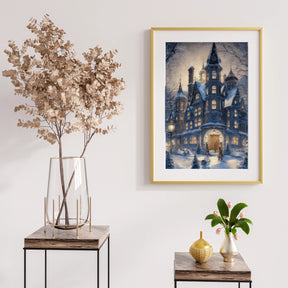 Diamond Painting - Winterliches Landhaus - SEOS Shop ®