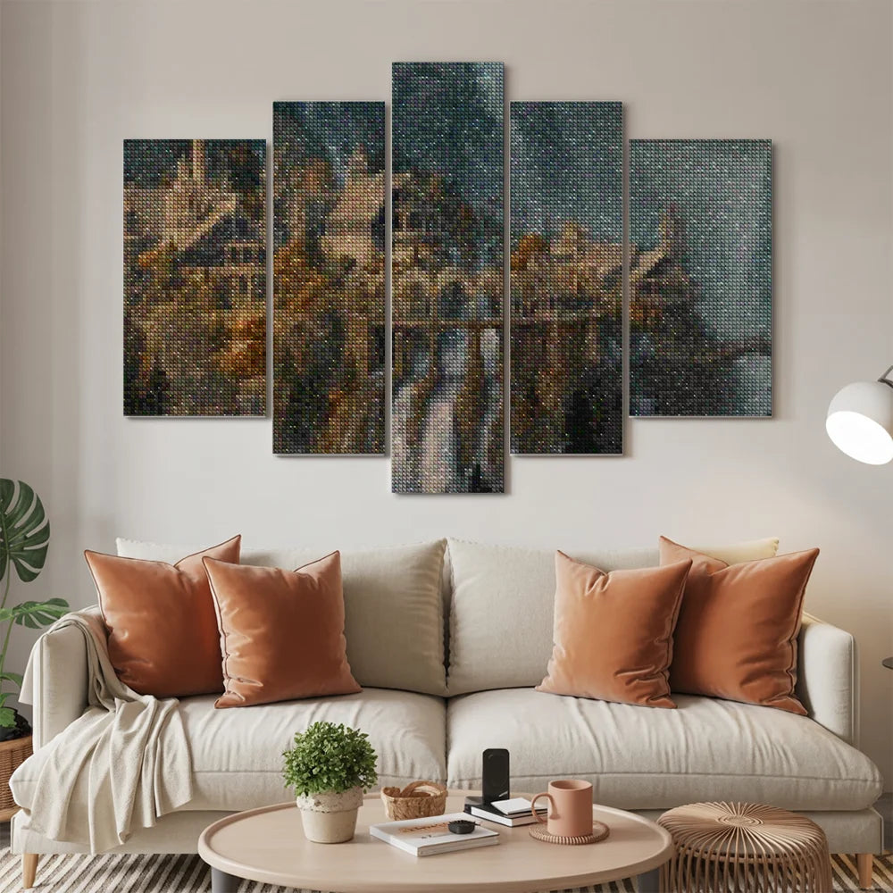 Diamond Painting Abgelegene Stadt 5 Teile
