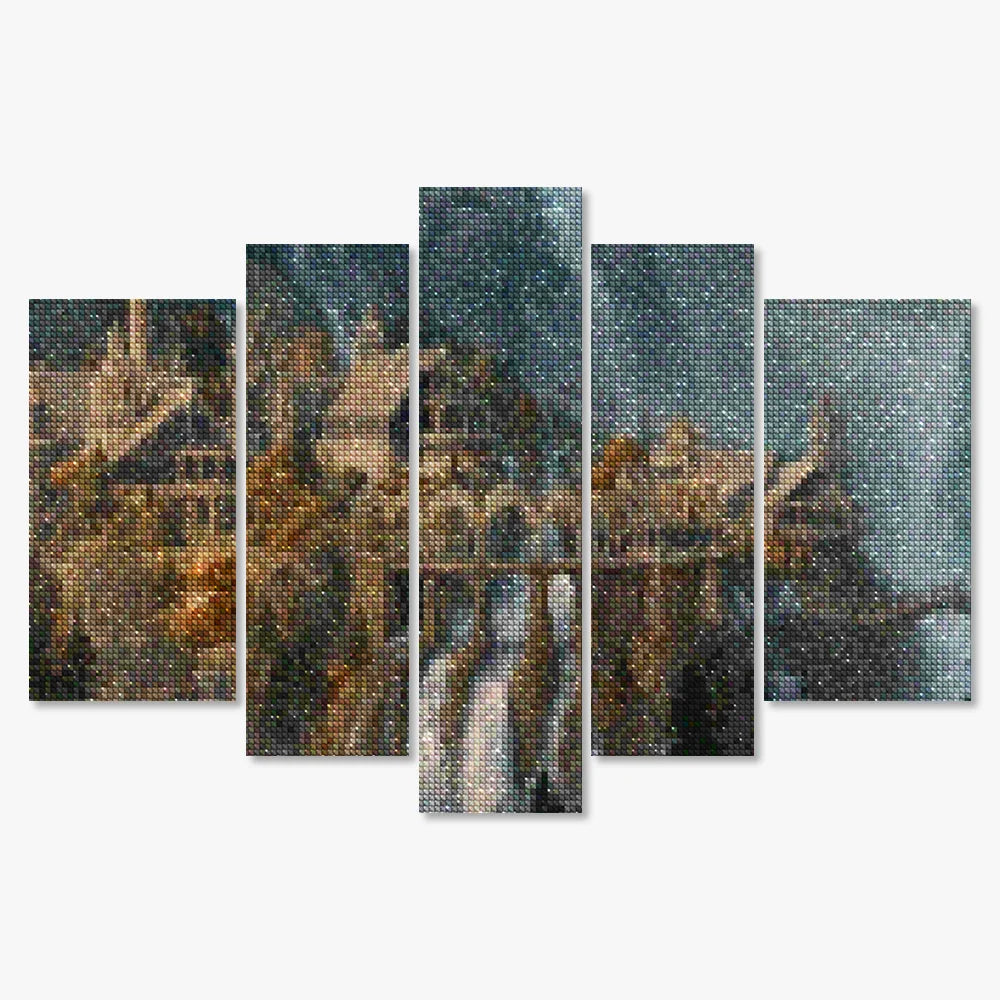 Diamond Painting Abgelegene Stadt 5 Teile