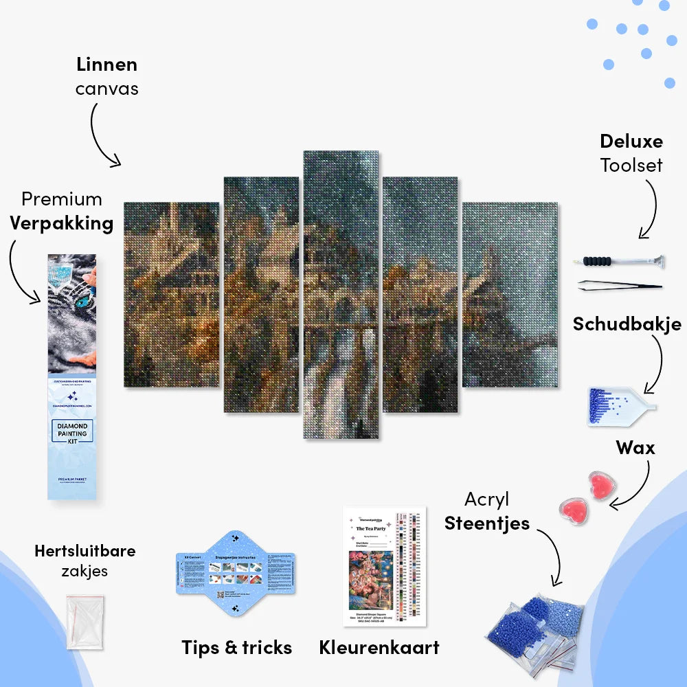 Diamond Painting Abgelegene Stadt 5 Teile