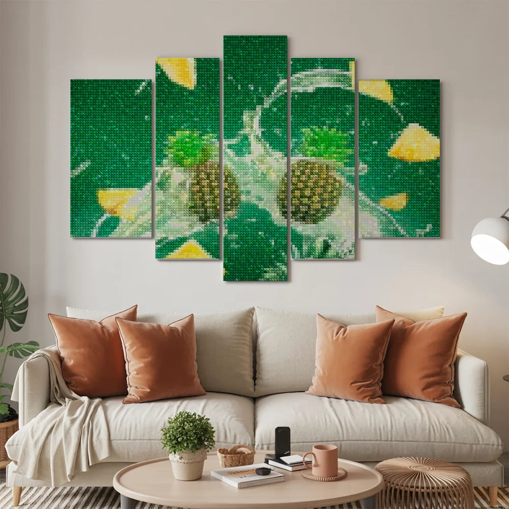 Diamantmalerei Ananas 5 Tafeln - SEOS Shop ®