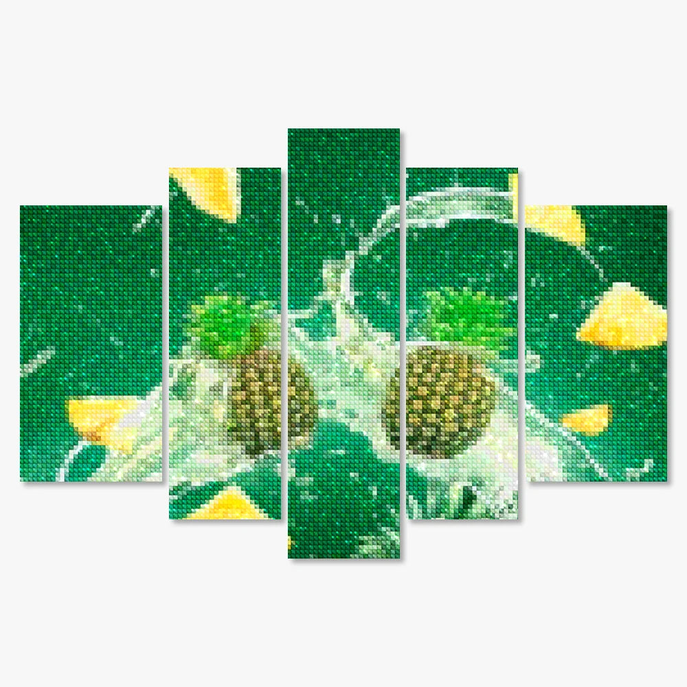 Diamantmalerei Ananas 5 Tafeln - SEOS Shop ®