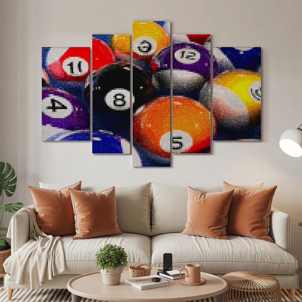 Diamond Painting Billardkugeln 5-teilig - SEOS Shop ®