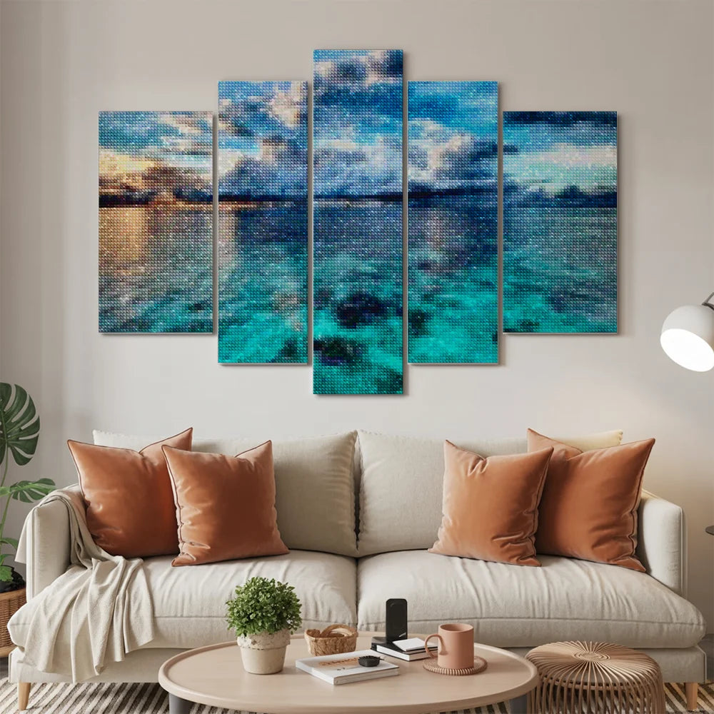 Diamantmalerei Blaues Meer 5-teilig - SEOS Shop ®