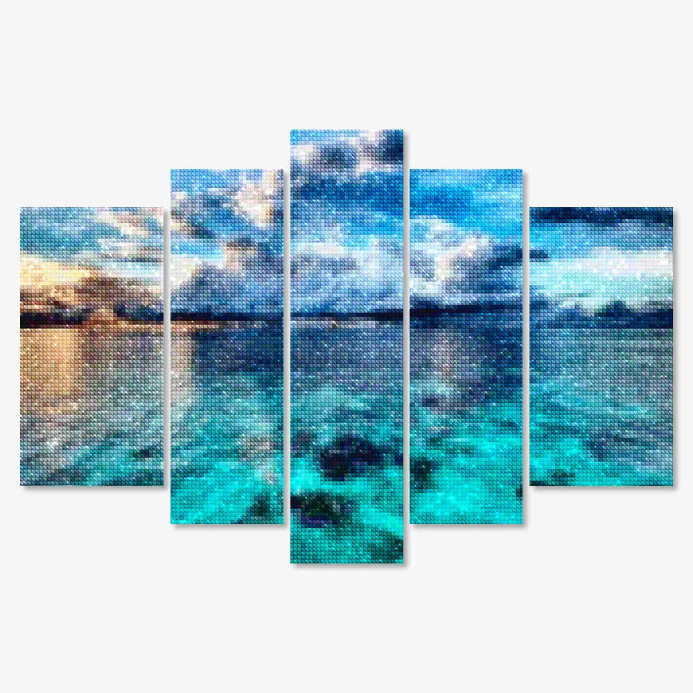 Diamantmalerei Blaues Meer 5-teilig - SEOS Shop ®