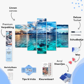 Diamantmalerei Blaues Meer 5-teilig - SEOS Shop ®