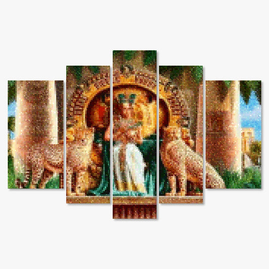 Diamond Painting Kleopatra mit Leoparden 5-teilig - SEOS Shop ®