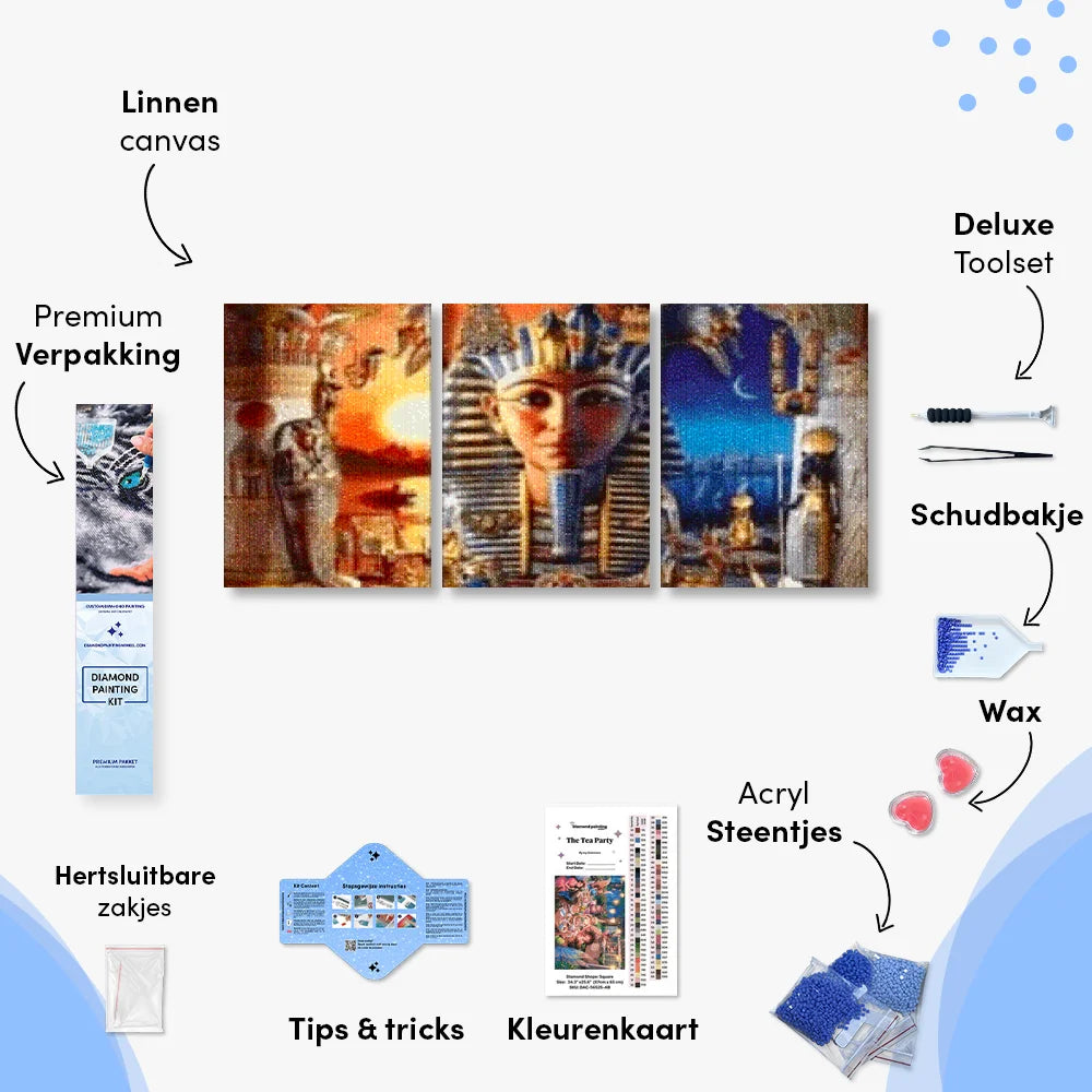 Diamond Painting Ägyptische Kleopatra 3-teilig - SEOS Shop ®
