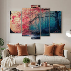 Diamond Painting Farbiger Wald am Morgen 5-teilig - SEOS Shop ®