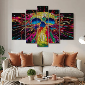 Diamond Painting Farbiger Totenkopf 5-teilig - SEOS Shop ®