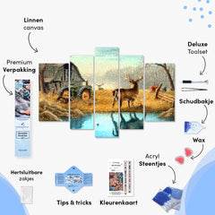 Diamond Painting Hirsch auf der Wiese 5-teilig - SEOS Shop ®