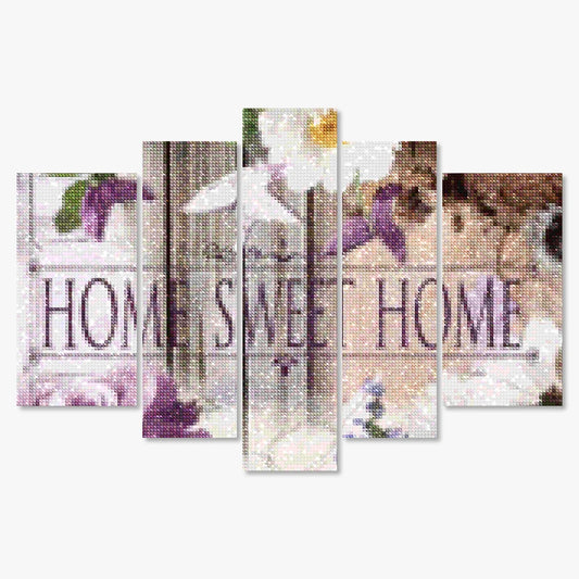 Diamond Painting Home Sweet Home Natural Look 5-teilig - SEOS Shop ®