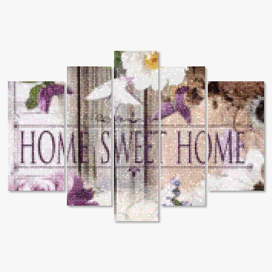 Diamond Painting Home Sweet Home Natural Look 5-teilig - SEOS Shop ®