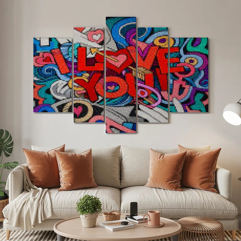 Diamond Painting Ich liebe dich 5 Teile - SEOS Shop ®