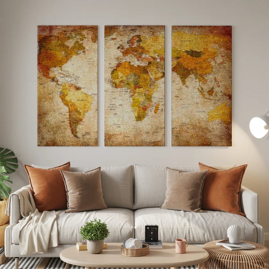 Diamond Painting Weltkarte 3-teilig - SEOS Shop ®