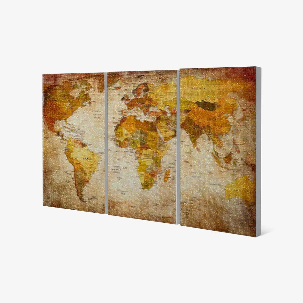 Diamond Painting Weltkarte 3-teilig - SEOS Shop ®