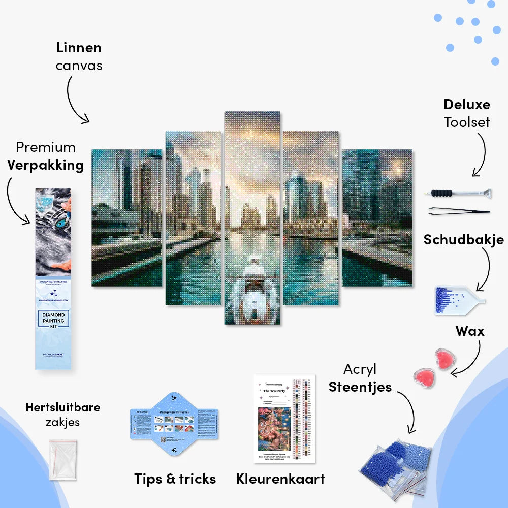 Diamond Painting Schöne Gebäude in der Stadt 5 Teile - SEOS Shop ®