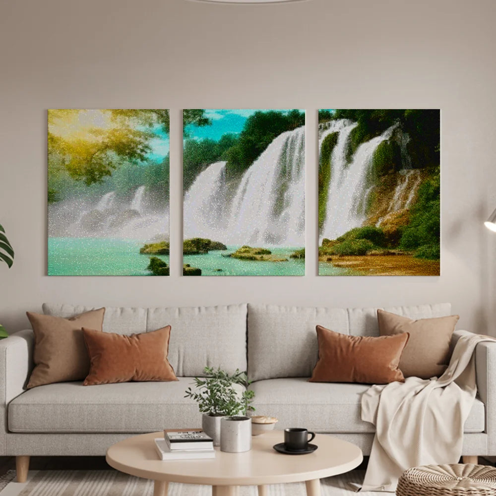 Diamond Painting Wunderschöner Wasserfall 3-teilig - SEOS Shop ®