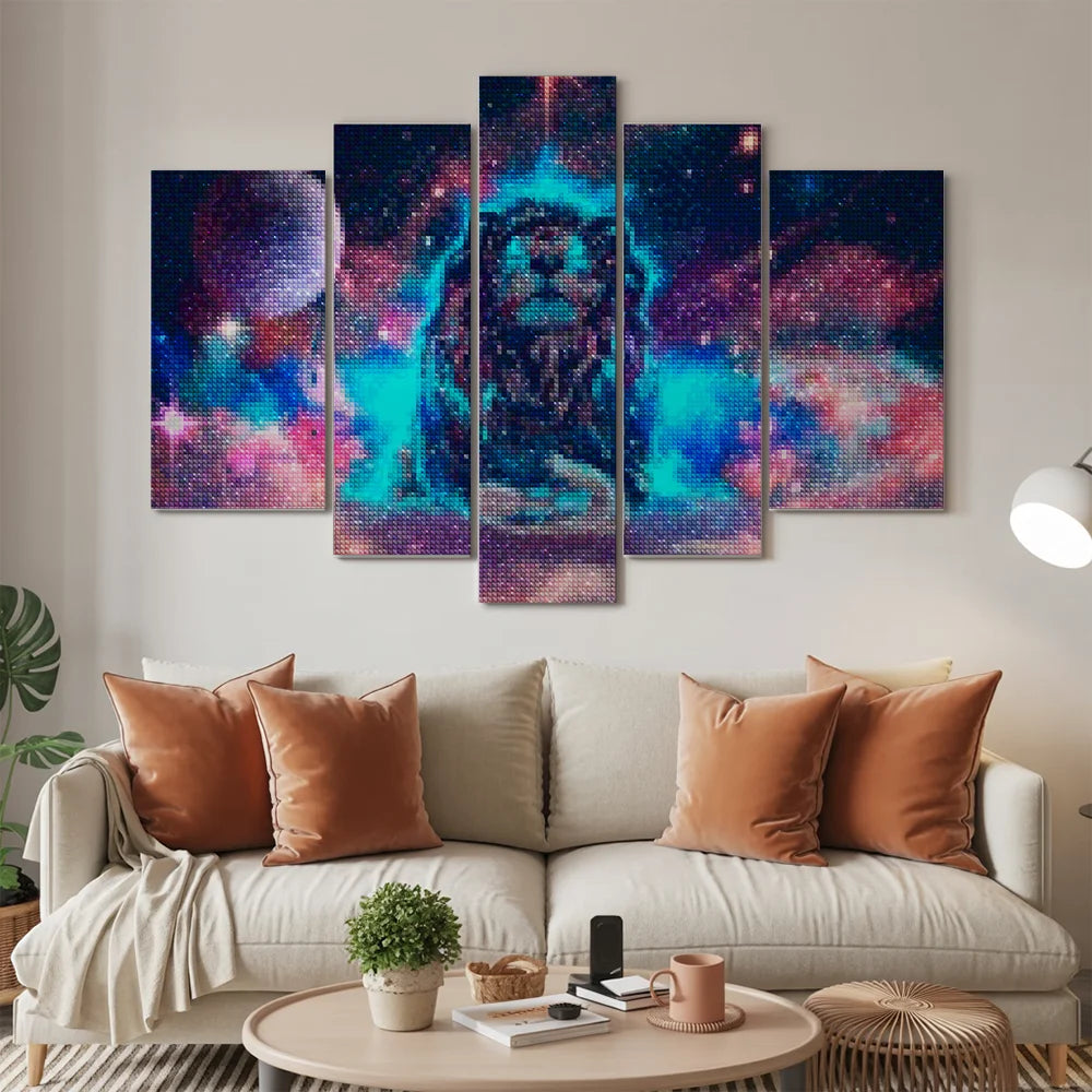 Diamantmalerei Mysteriöser Löwe 5-teilig - SEOS Shop ®
