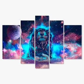 Diamantmalerei Mysteriöser Löwe 5-teilig - SEOS Shop ®