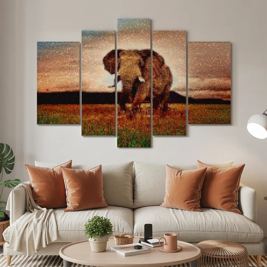 Diamond Painting Elefant in Afrika 5-teilig - SEOS Shop ®