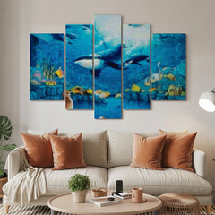 Diamond Painting Orcas im Meer 5 Teile - SEOS Shop ®