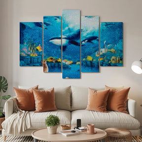 Diamond Painting Orcas im Meer 5 Teile - SEOS Shop ®