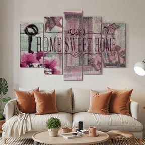 Diamond Painting Set Home Sweet Home Pink 5 Teile - SEOS Shop ®
