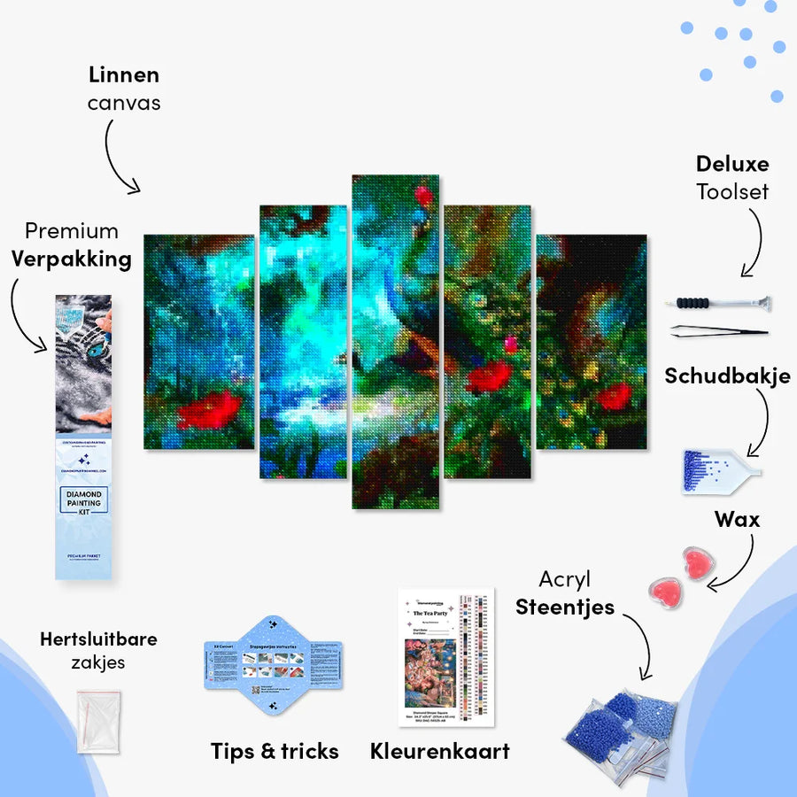 Diamond Painting Pfau im bunten Wald 5-teilig - SEOS Shop ®