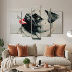 Diamond Painting Welpe mit Schmetterling auf der Zunge 5-teilig - SEOS Shop ®