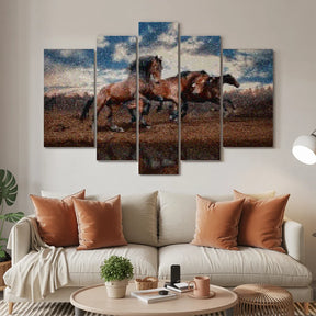 Diamond Painting Laufende Pferde 5-teilig - SEOS Shop ®