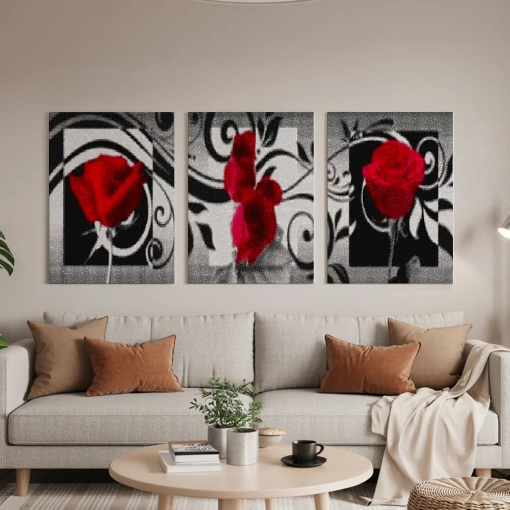 Diamond Painting Rote Rosen 3-teilig - SEOS Shop ®