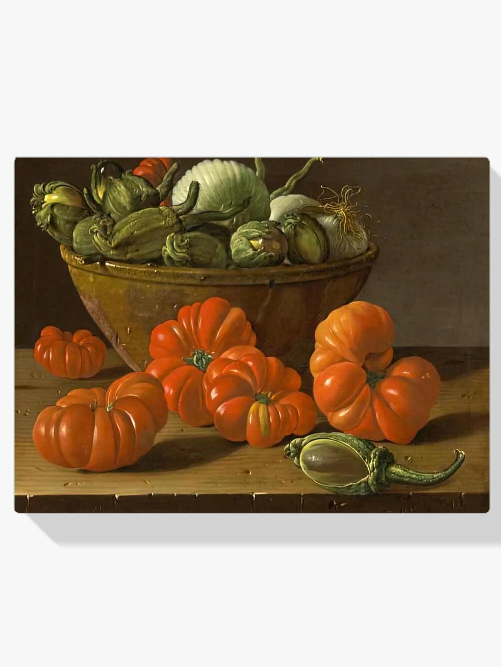 Diamond Painting Stillleben mit Tomaten, einer Schüssel Auberginen und Zwiebeln - SEOS Shop ®