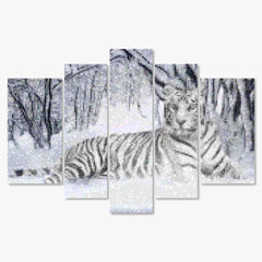 Diamond Painting Weißer Tiger 5-teilig - SEOS Shop ®