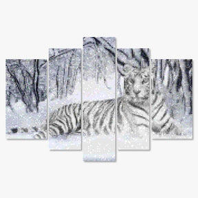 Diamond Painting Weißer Tiger 5-teilig - SEOS Shop ®