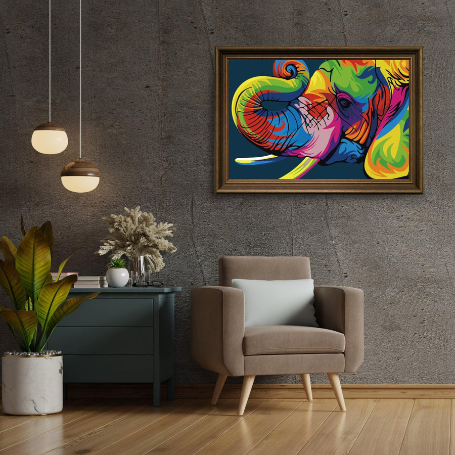 Diamantmalerei – Abstrakter Elefant – SEOS®