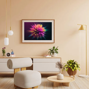 Diamantmalerei – Abstrakte kosmische Explosion mit leuchtenden Farben